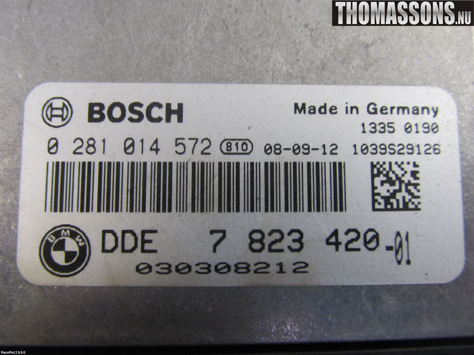 BMW 3 E90/91 SED/TOU 05-12 Styrenhet Insprut Bensin