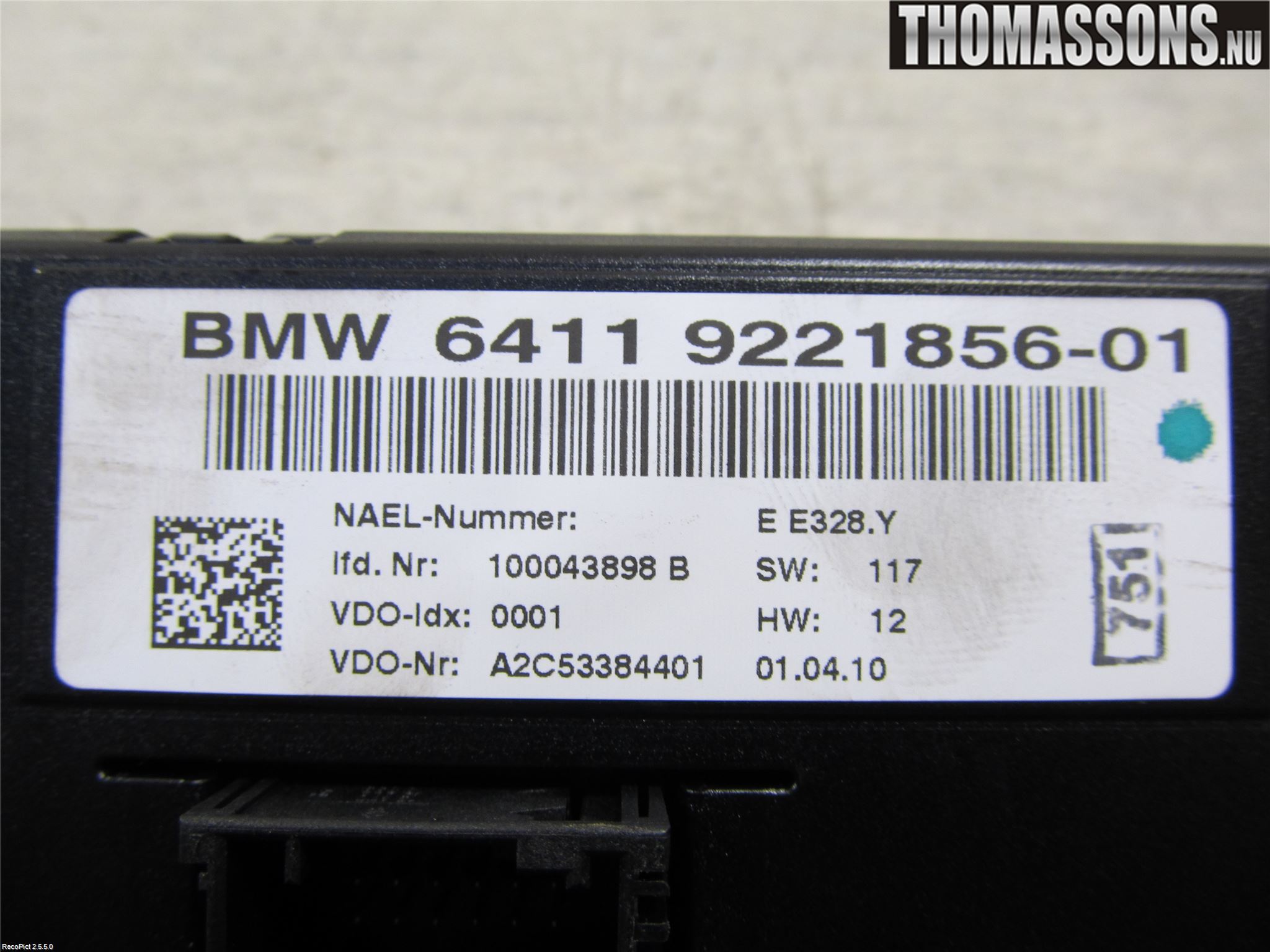 BMW X1 E84 10-15 Värmereglage