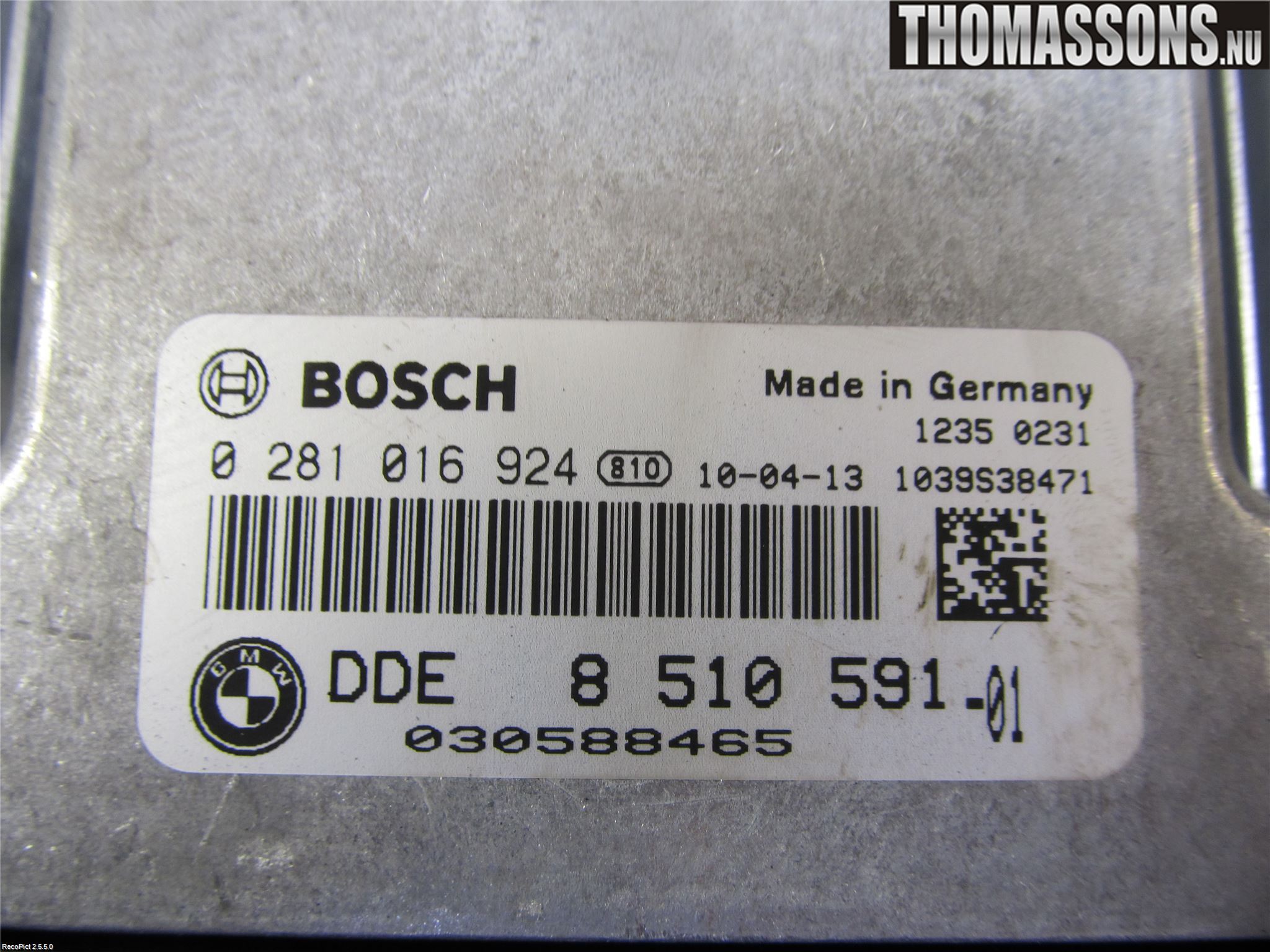 BMW X1 E84 10-15 Styrenhet Insprut Bensin