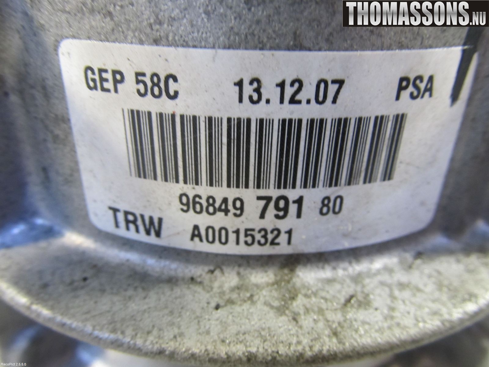 Peugeot 308 08-13 Styrservo Pump Elektrisk