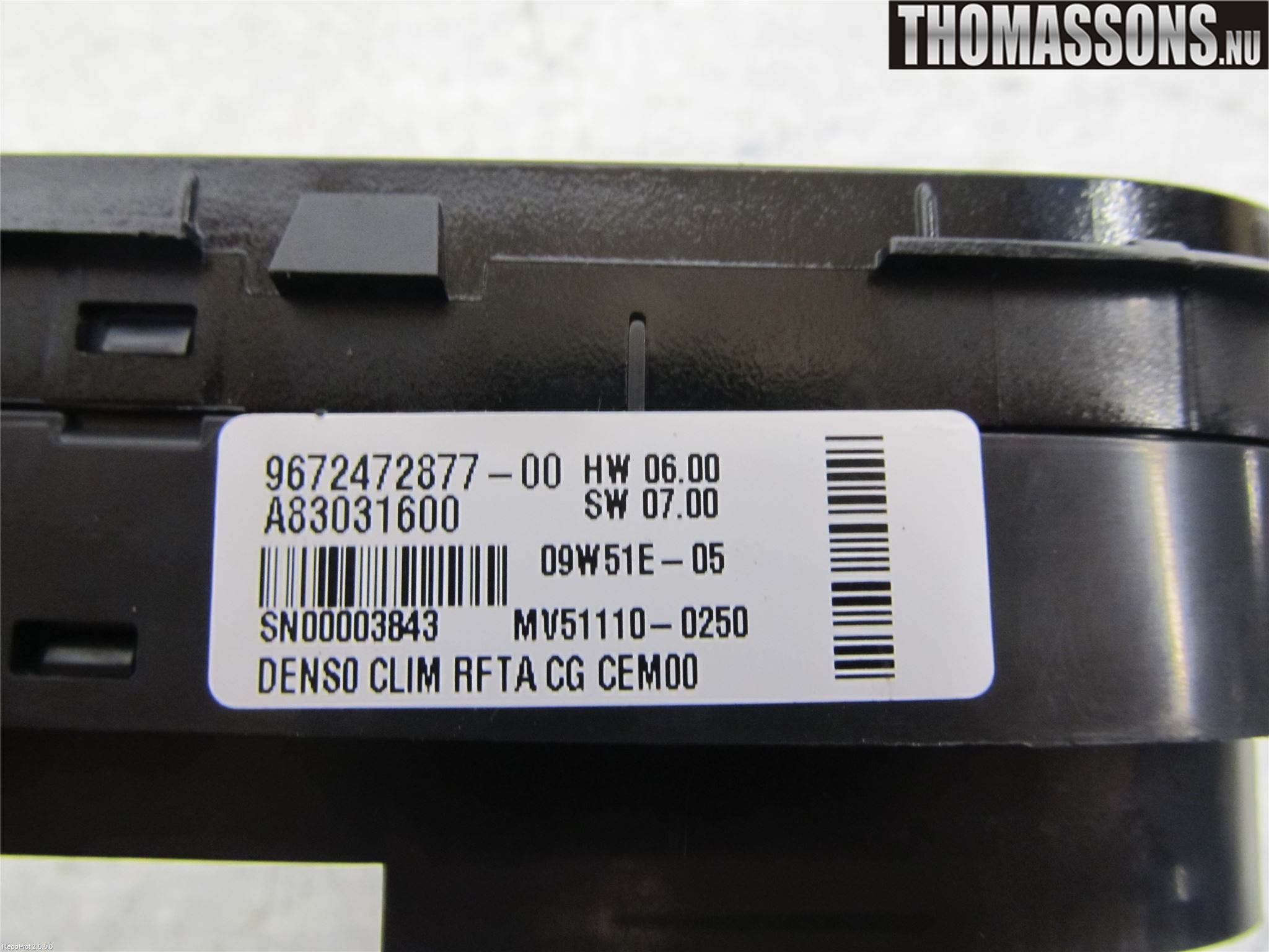 Citroen C4 GRAND PICASSO 07-13 Värmereglage