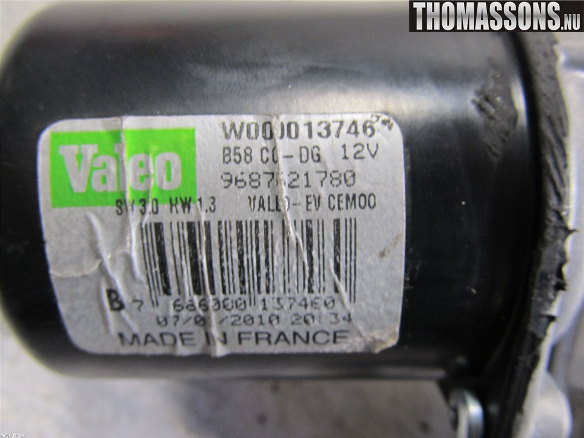 Citroen C4 GRAND PICASSO 07-13 Torkarmotor Vindruta