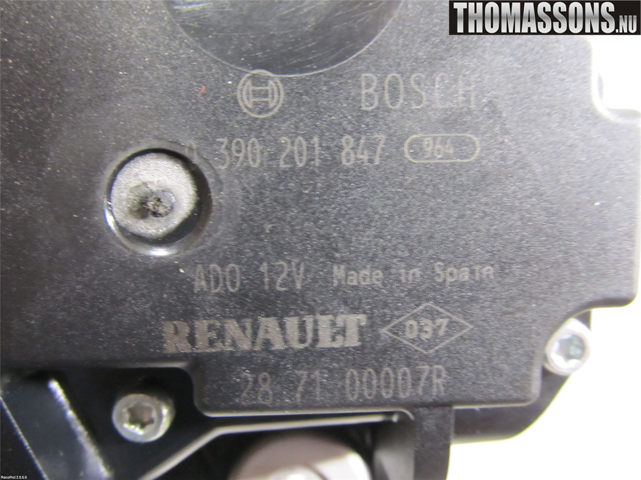 Renault MEGANE III 09-15 Torkarmotor Baklucka