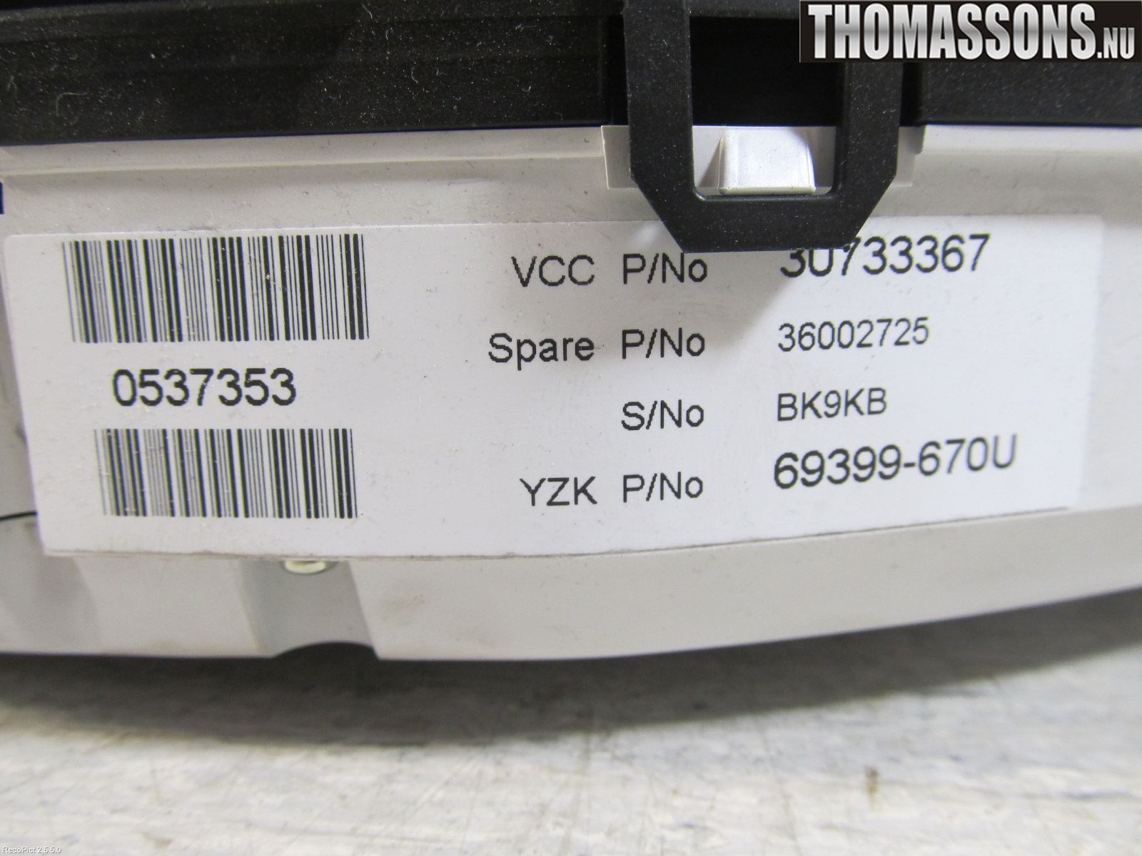 Volvo V70 08-13 Instrument Komb