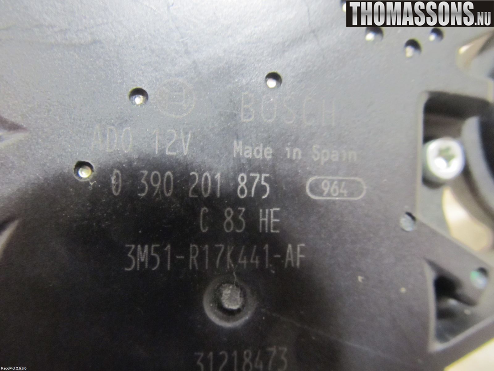 Ford MONDEO 07-15 Torkarmotor Baklucka