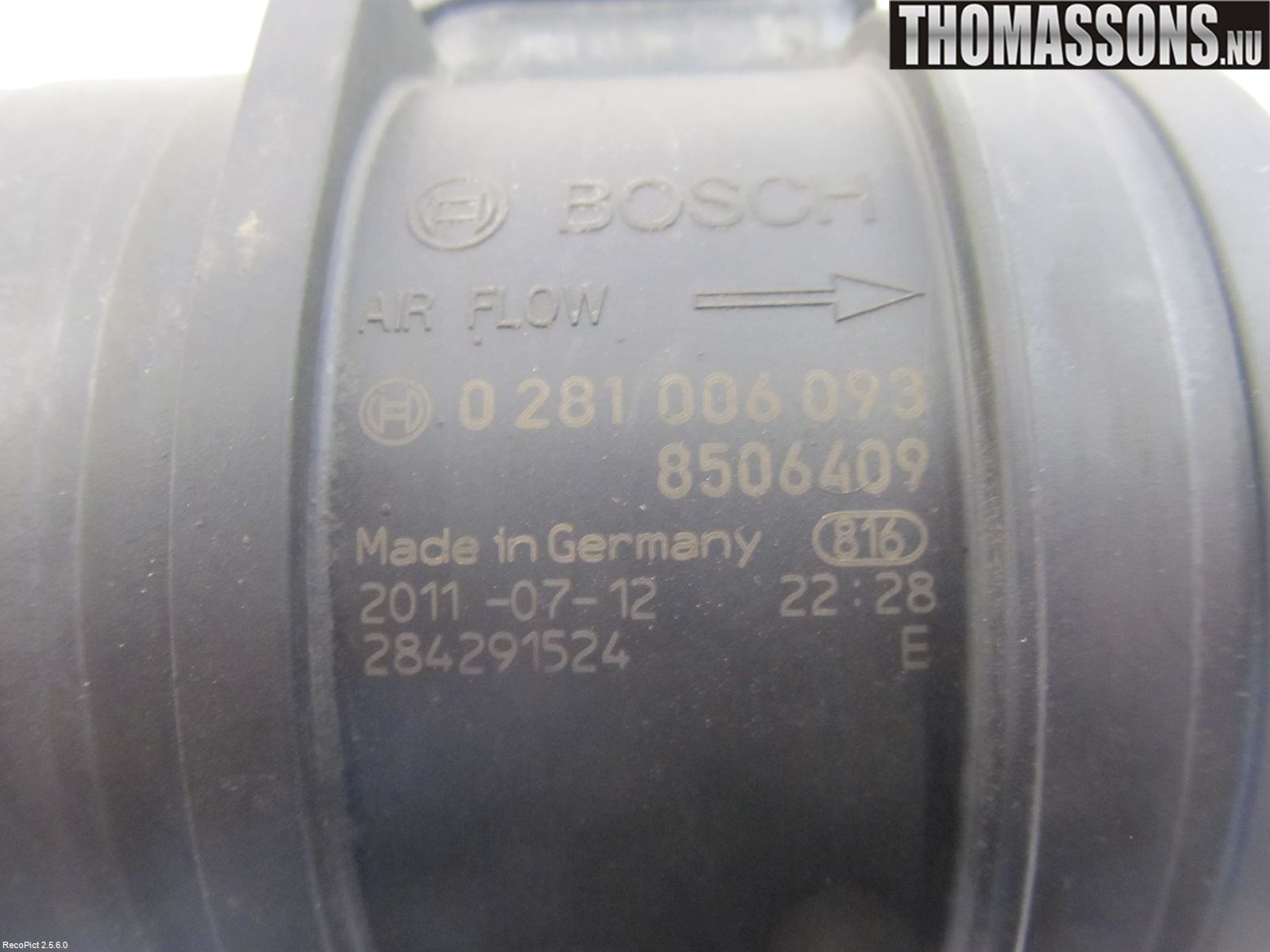 BMW 3 E90/91 SED/TOU 05-12 Injluftmassamätare