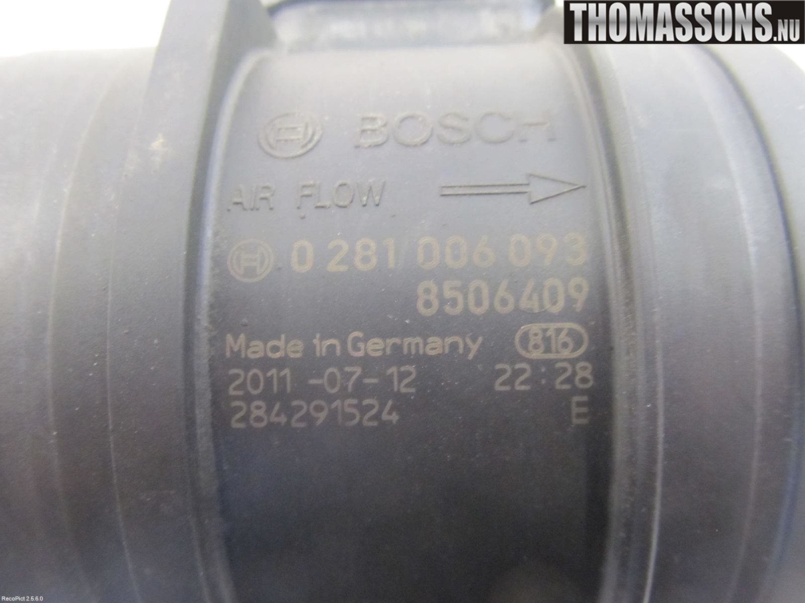 BMW 3 E90/91 SED/TOU 05-12 Injluftmassamätare