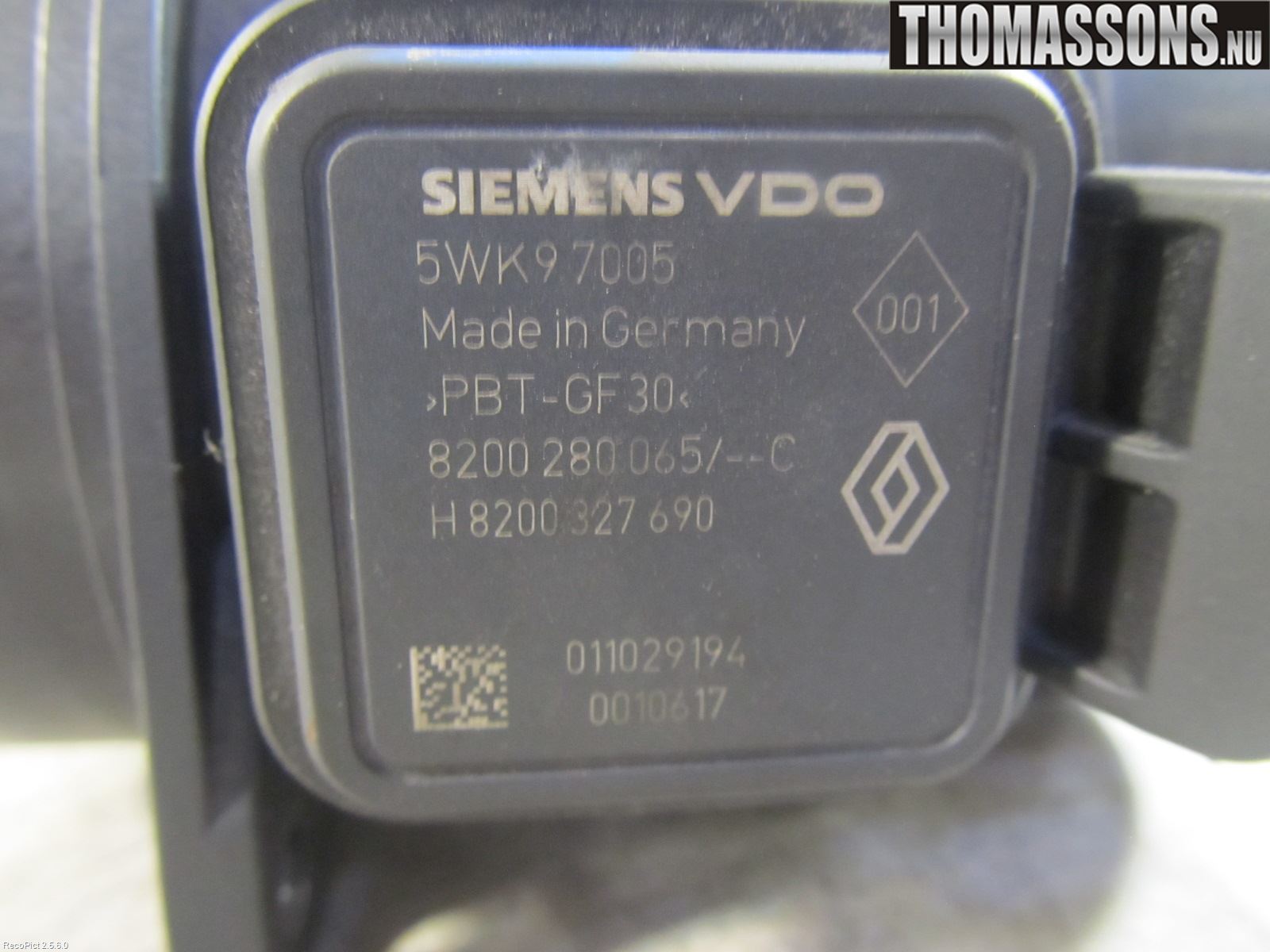 Renault LAGUNA III 08-10 Injluftmassamätare