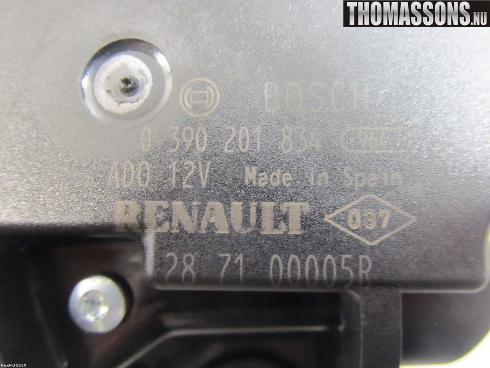 Renault LAGUNA III 08-10 Torkarmotor Baklucka