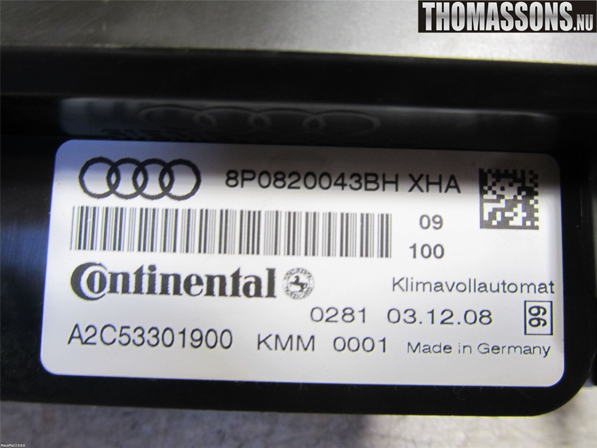 Audi A3/S3 05-13 Värmereglage