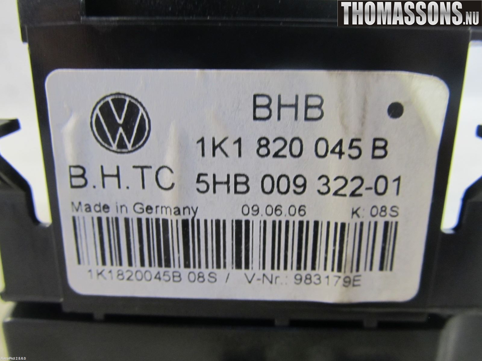 Volkswagen VW GOLF V 04-09 Ac Styrenhet Ac Manöveren