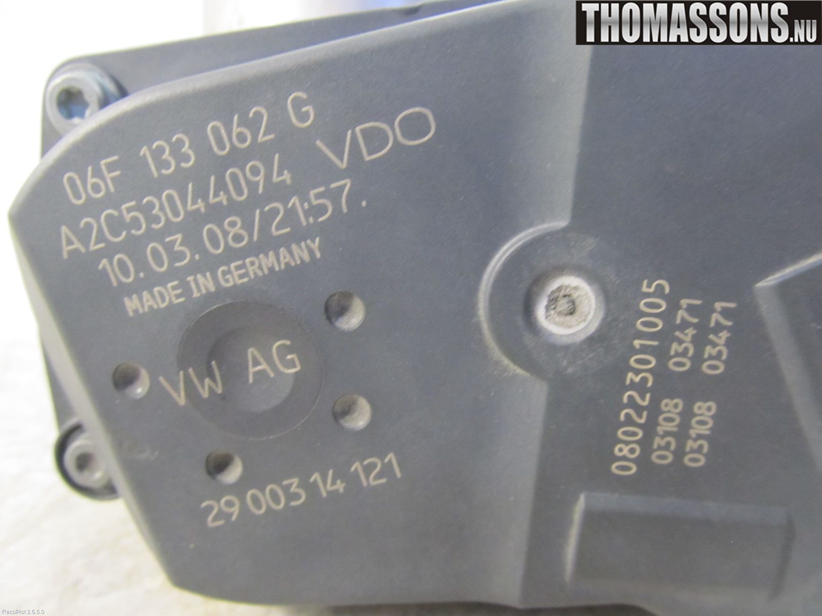 Volkswagen VW PASSAT 05-11 Injspjällhus