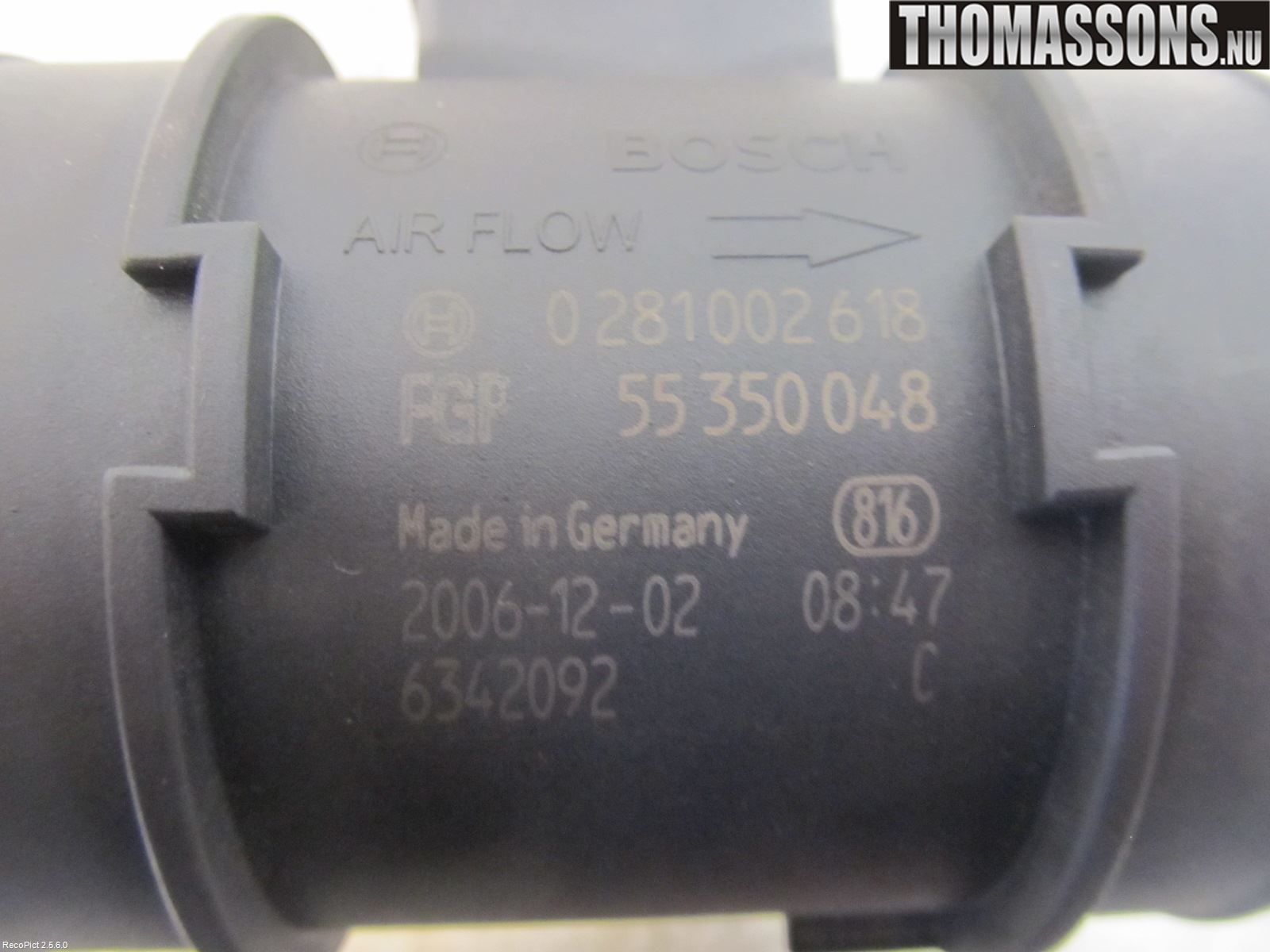 Saab 9-3 VER 2 Injluftmassamätare