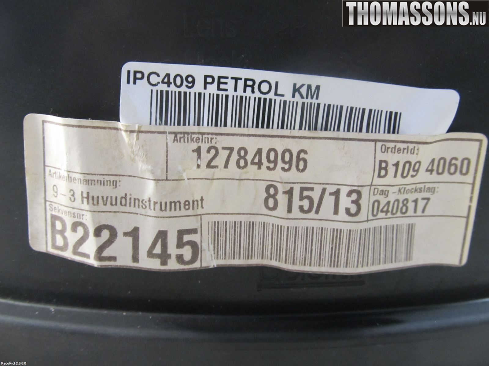 Saab 9-3 VER2/VER3 08-15 Instrument Komb