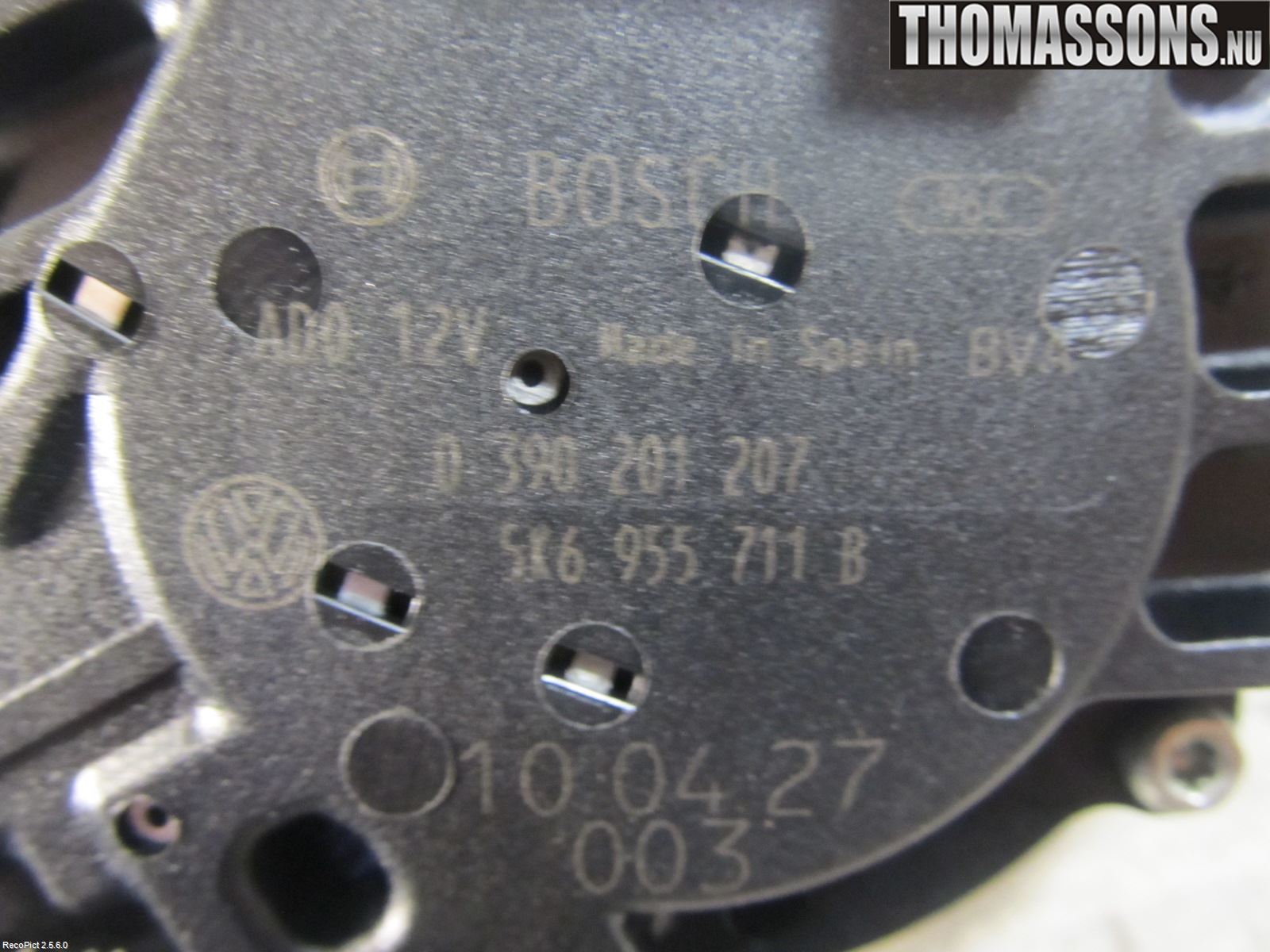 Volkswagen VW POLO 10-17 Torkarmotor Baklucka