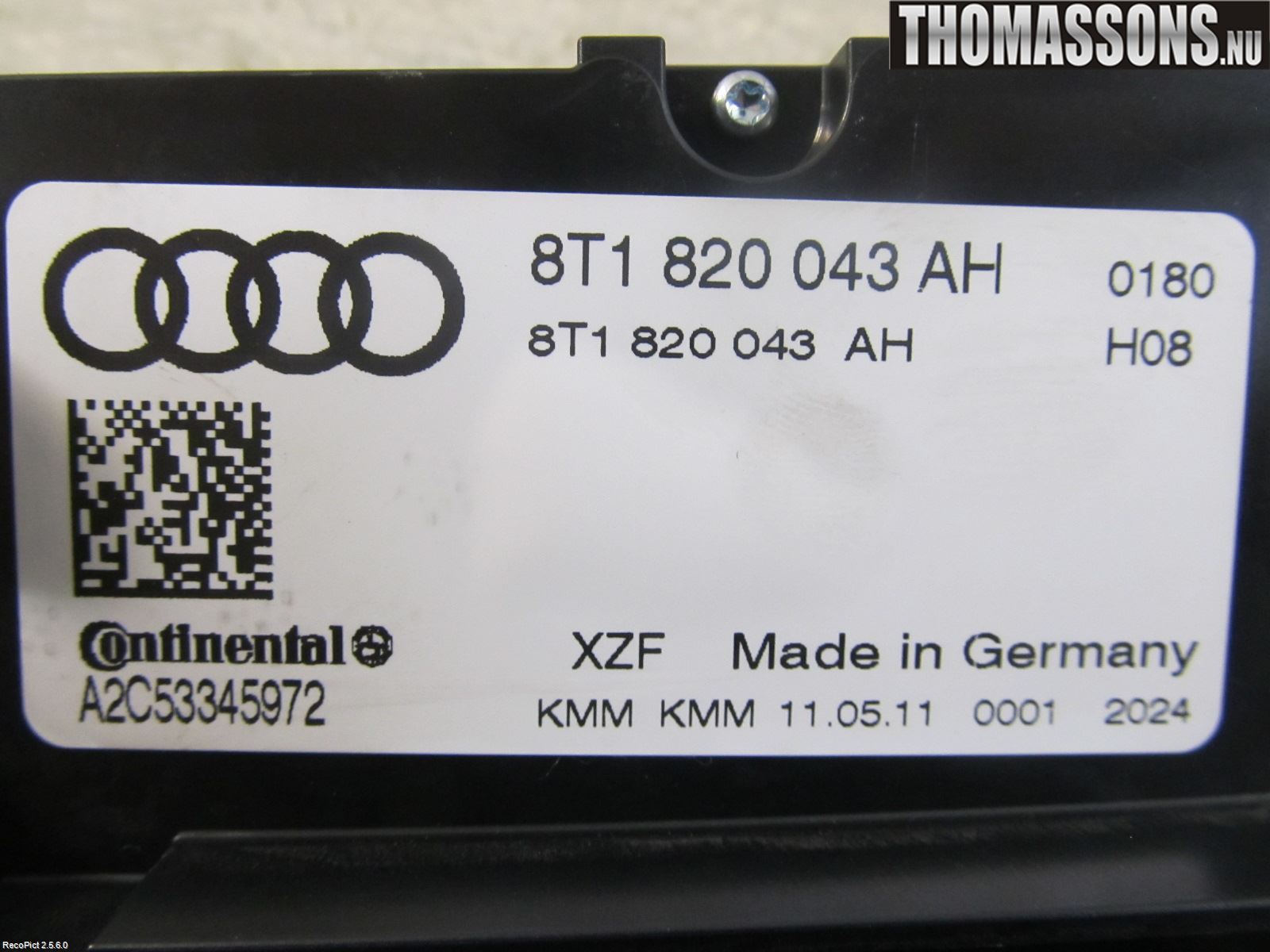 Audi Q5 09-16 Ac Styrenhet Ac Manöveren