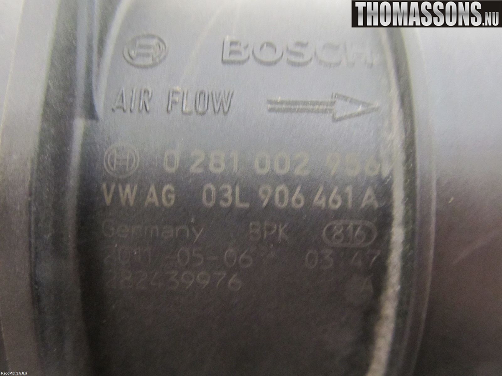 Audi Q5 09-16 Injluftmassamätare