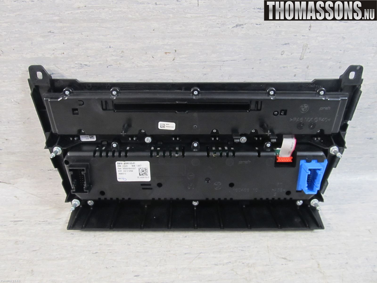BMW 5 F10/F11/F18 09-17 Ac Styrenhet Ac Manöveren