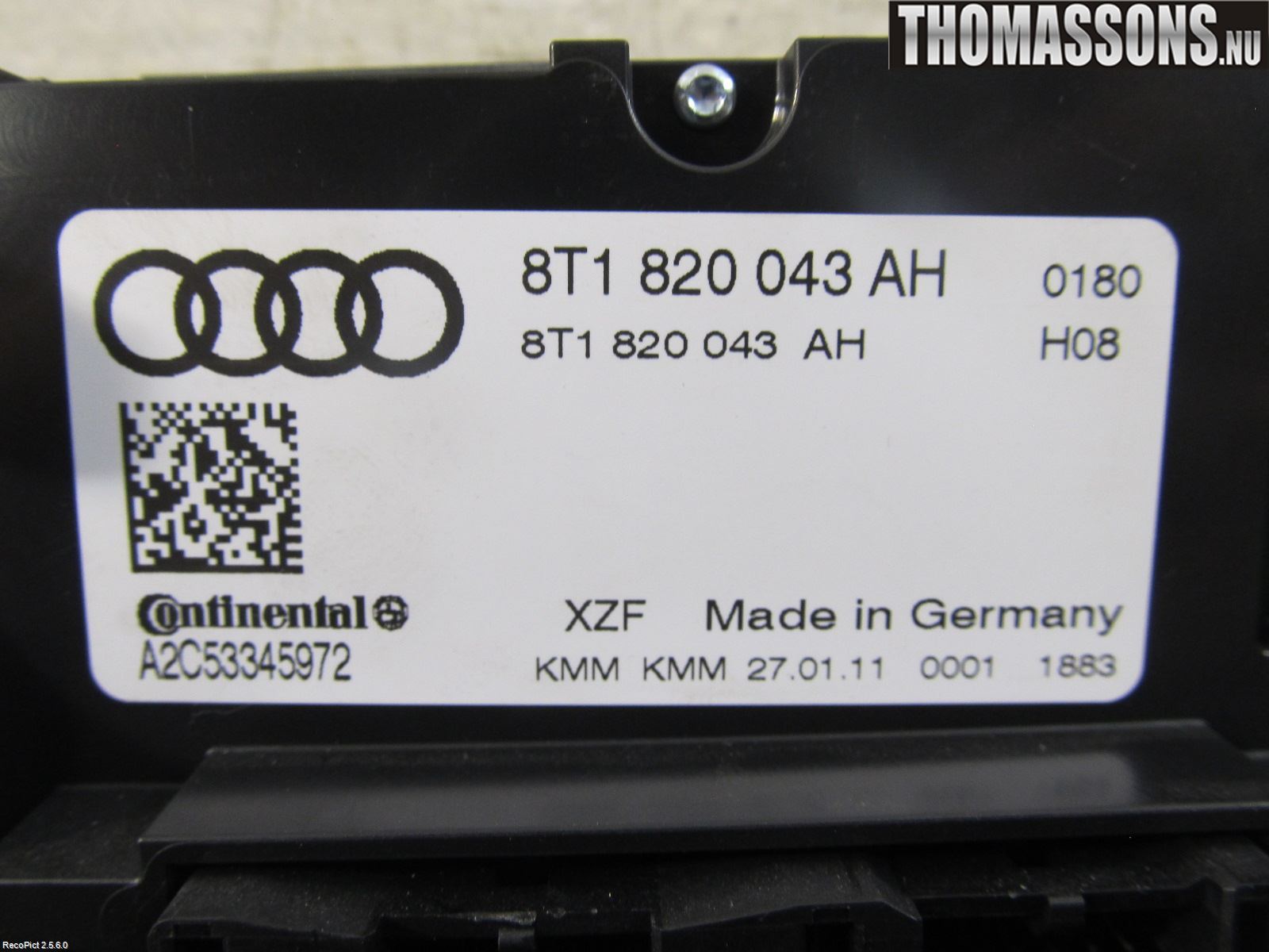 Audi A5 07-16 Ac Styrenhet Ac Manöveren