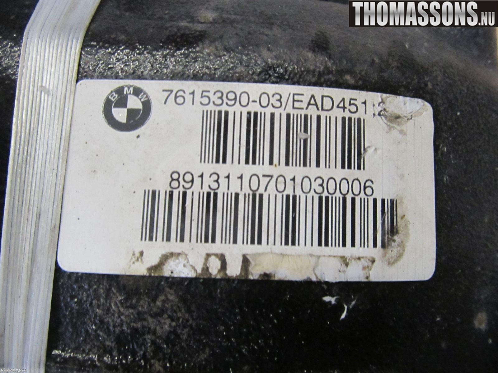 BMW X1 E84 10-15 Bakväxel-Diff