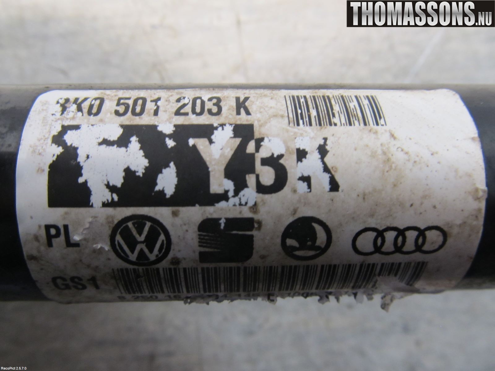 Audi A5 07-16 Drivaxel Bak Vänster