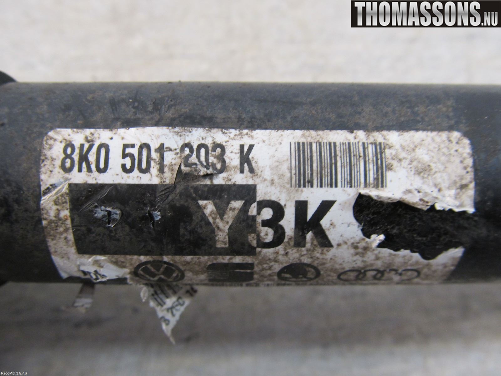 Audi A5 07-16 Drivaxel Bak Höger