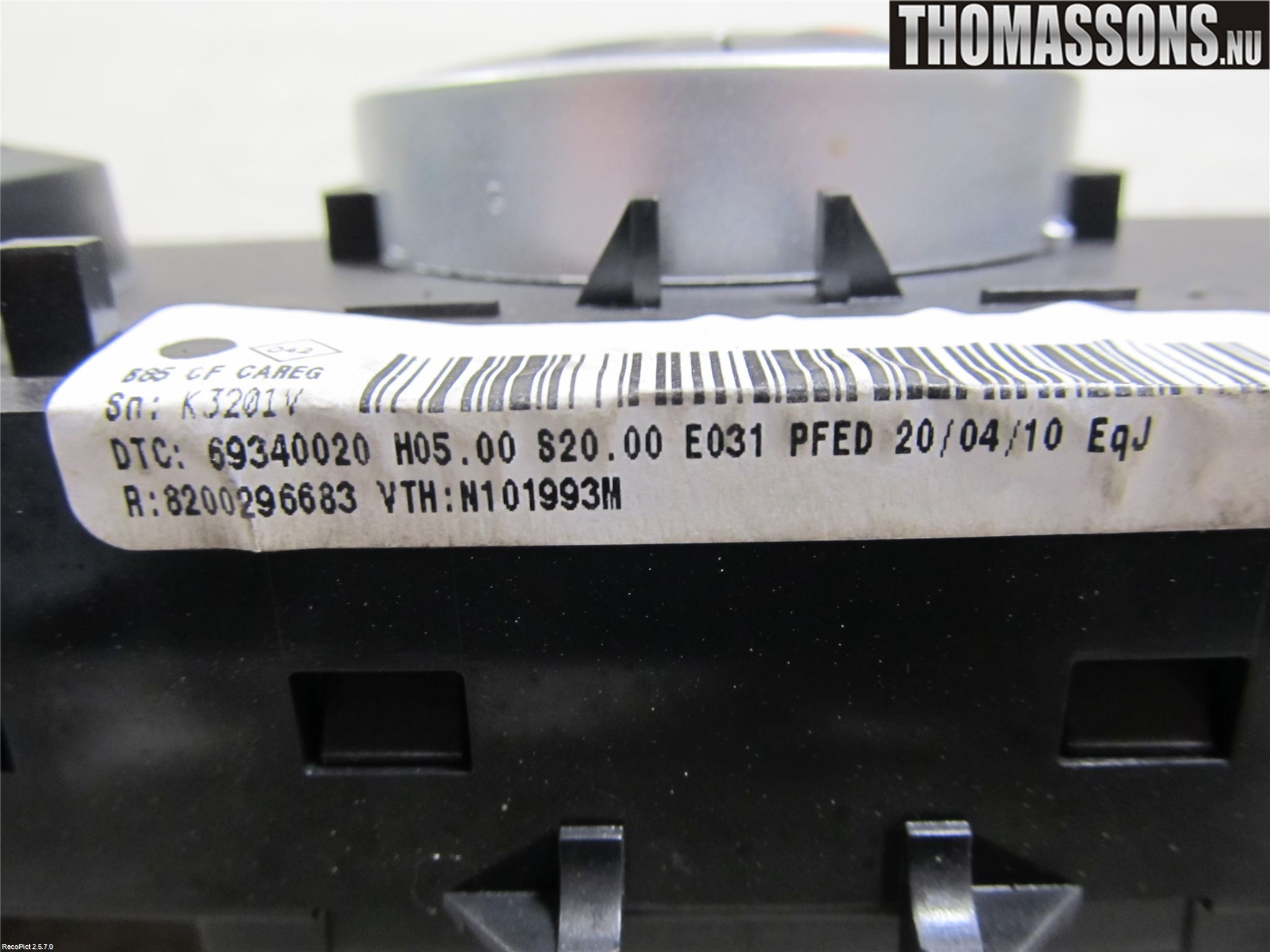 Renault CLIO III  09-12 Ac Styrenhet Ac Manöveren