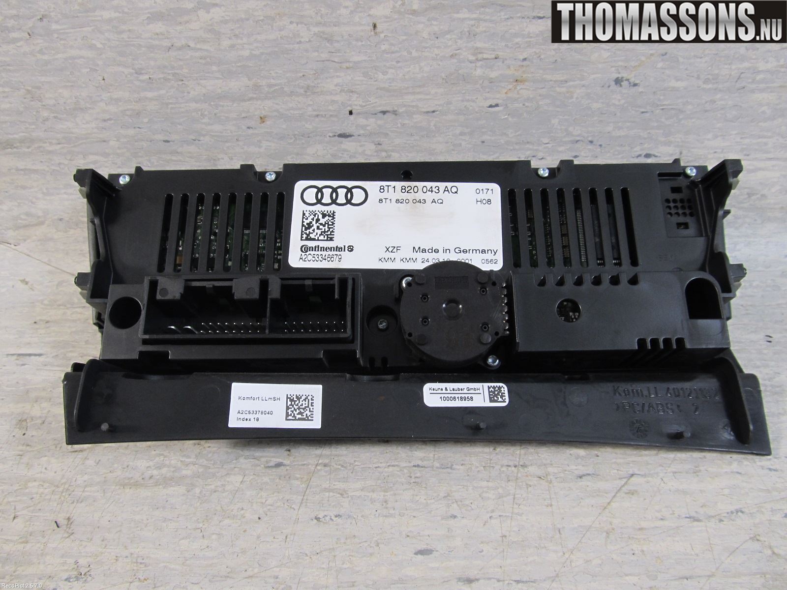 Audi A5 07-16 Ac Styrenhet Ac Manöveren