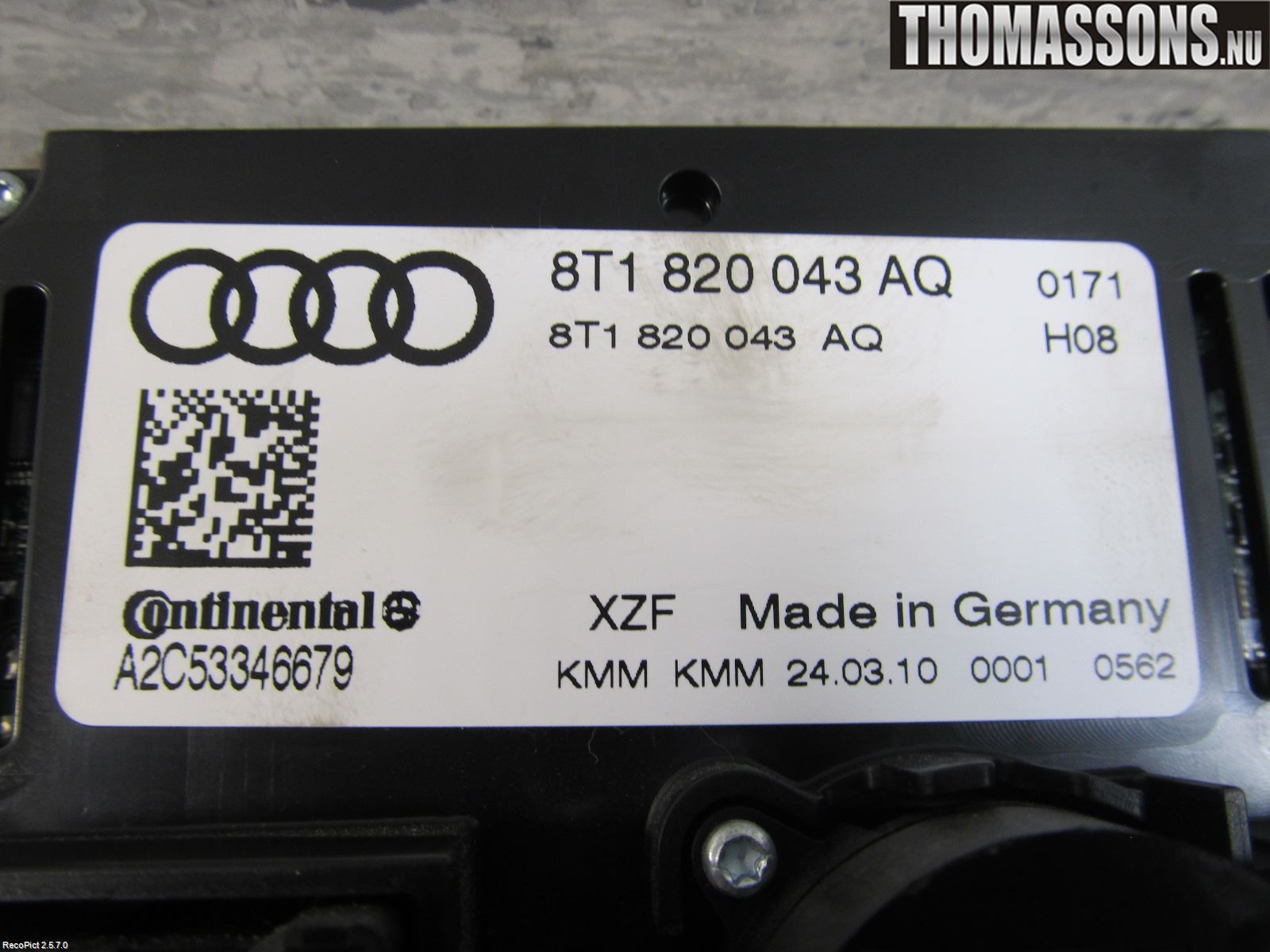 Audi A5 07-16 Ac Styrenhet Ac Manöveren