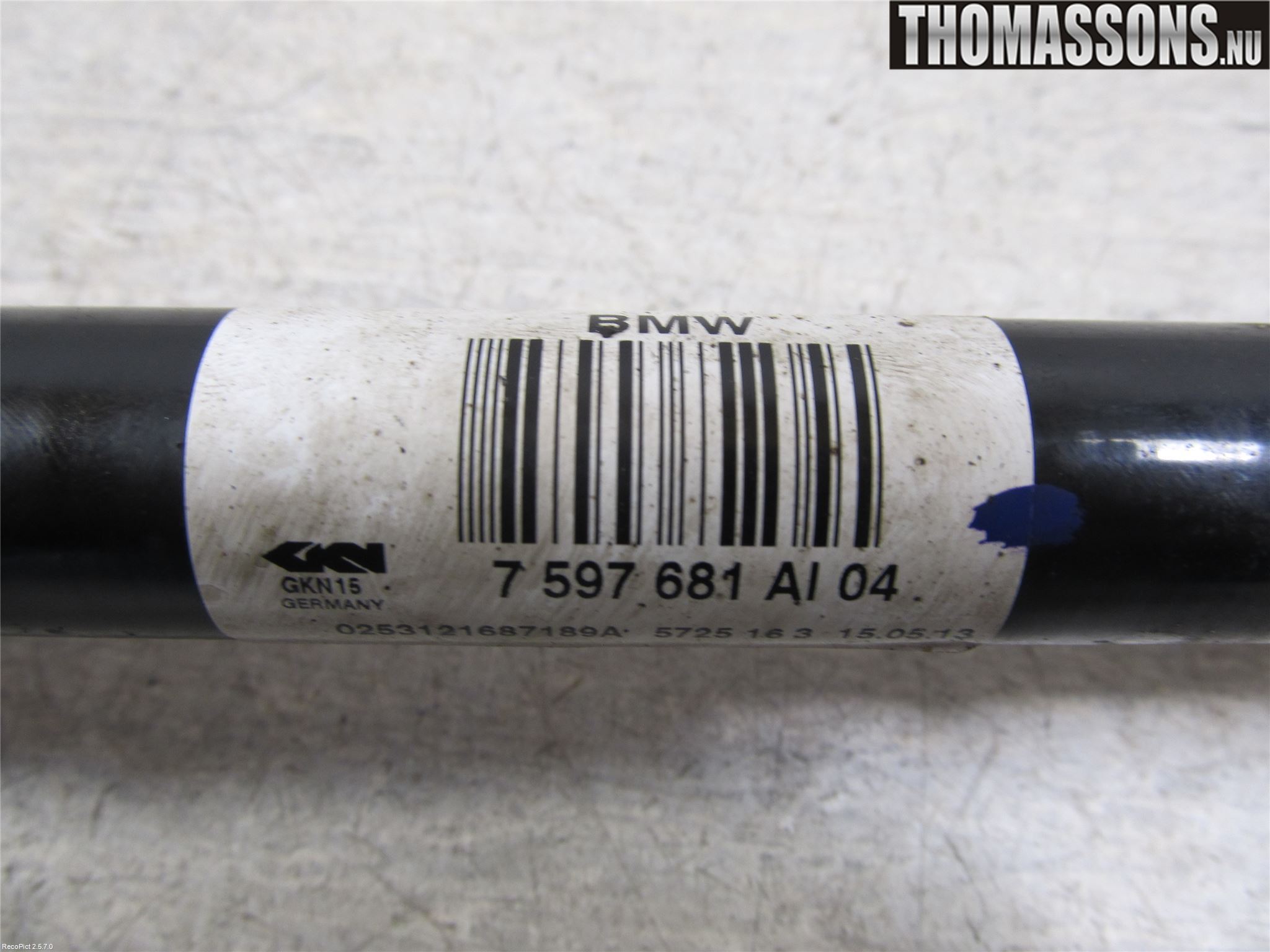 BMW 3 F30/F31/F80 12-19 Drivaxel Bak Vänster