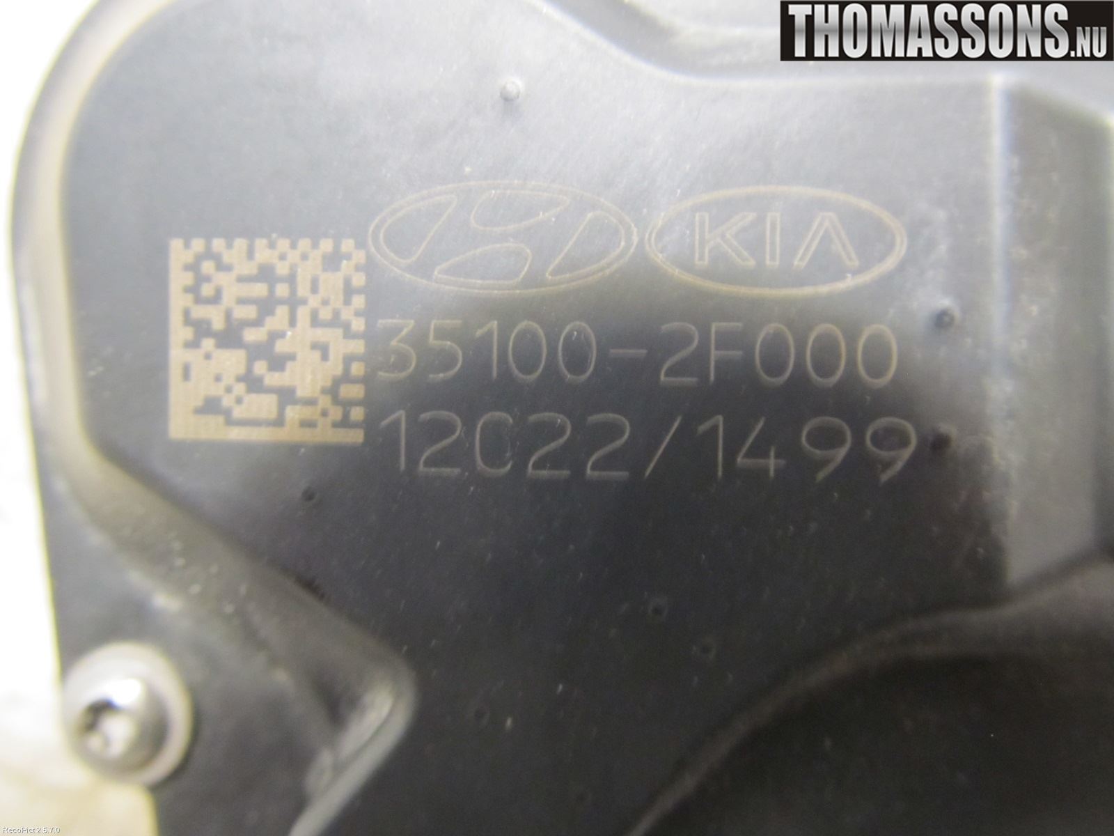 Kia SORENTO 10-14 Injspjällhus