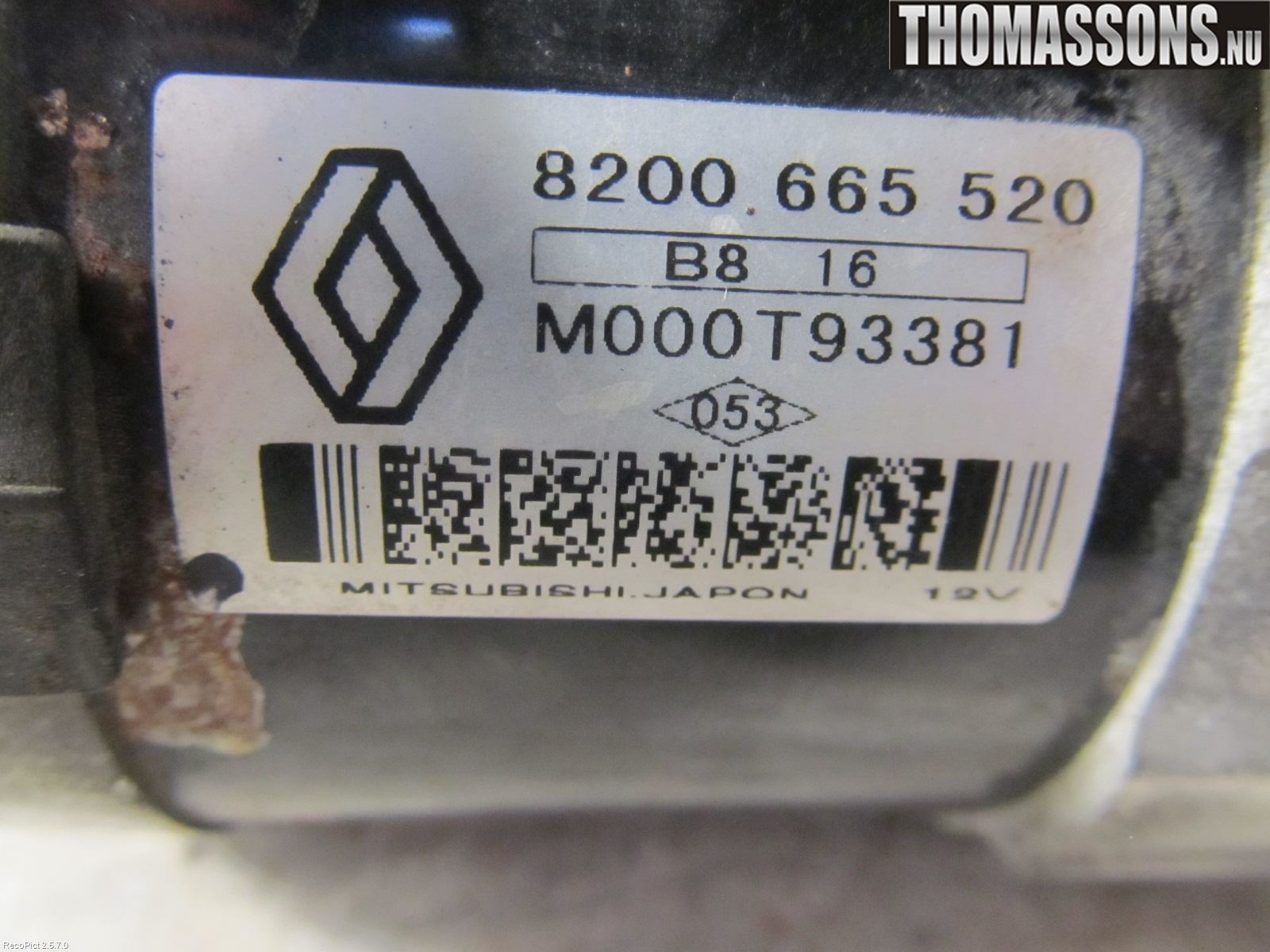 Dacia DUSTER 10-17 Startmotor