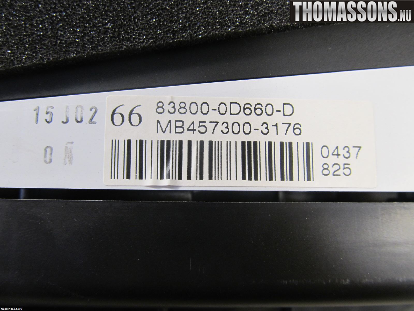 Toyota YARIS XP90 06-11 Instrument Komb
