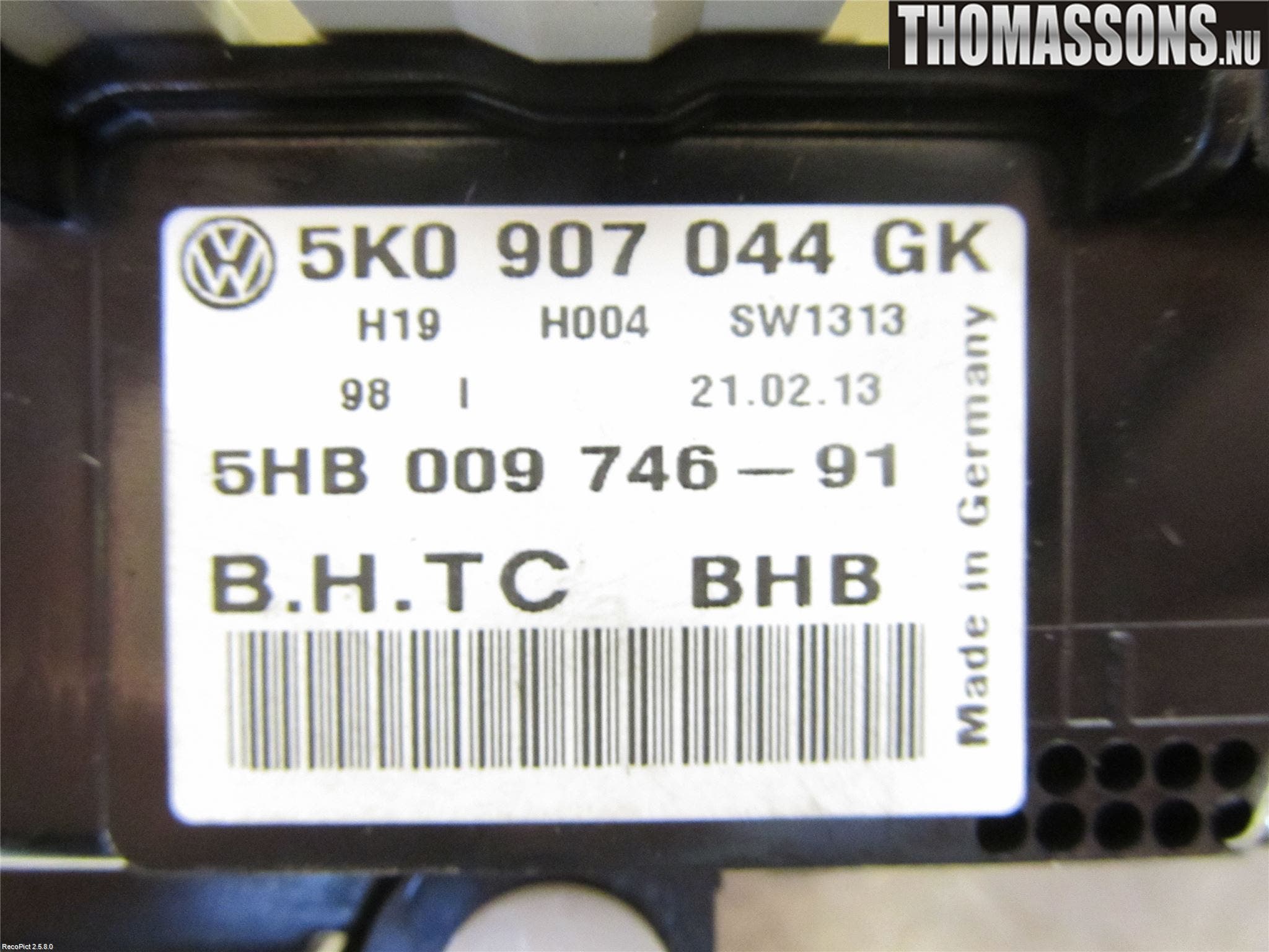 Volkswagen VW GOLF VI 09-13 Ac Styrenhet Ac Manöveren