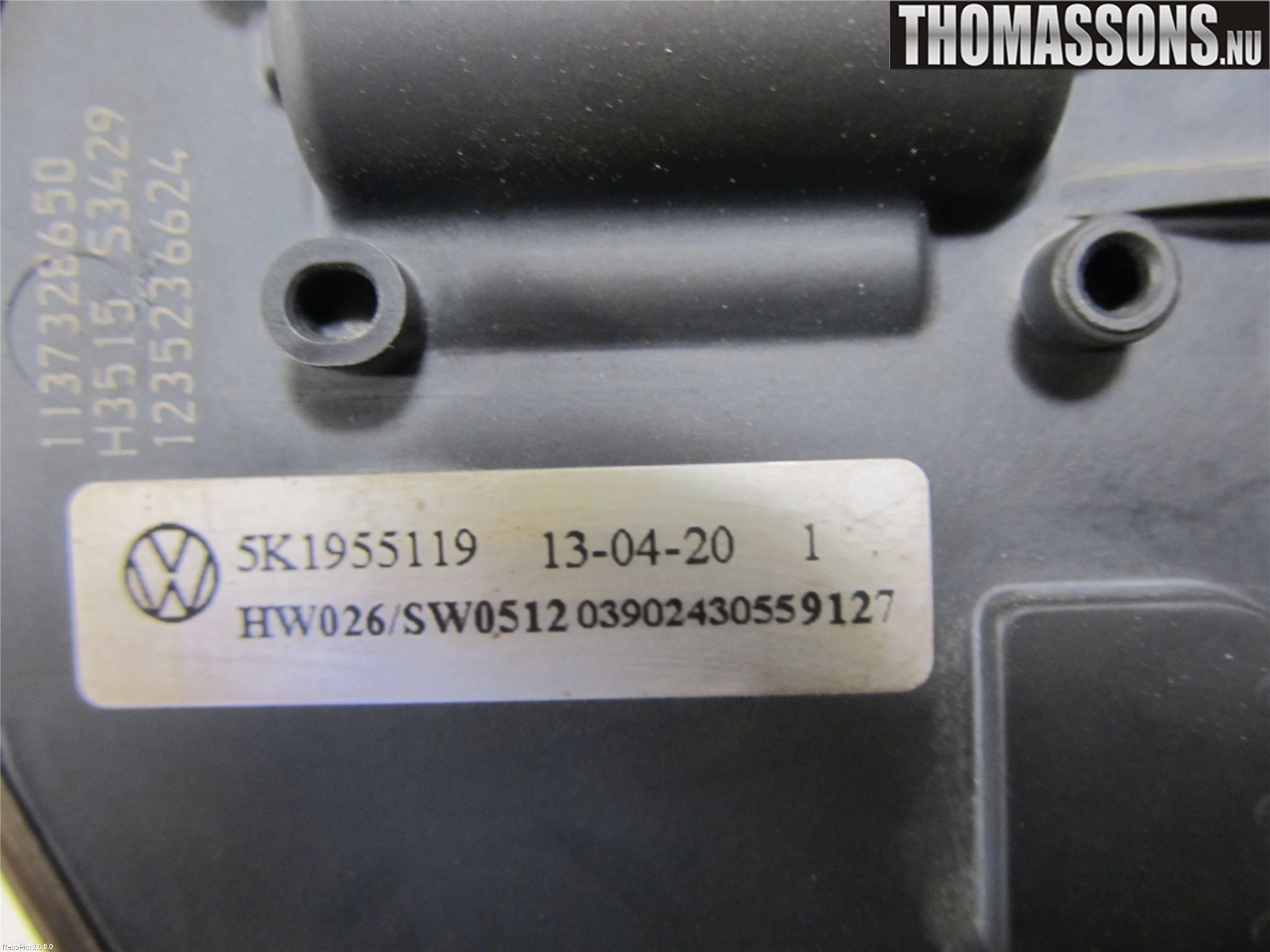 Volkswagen VW GOLF VI 09-13 Torkarmotor Vindruta