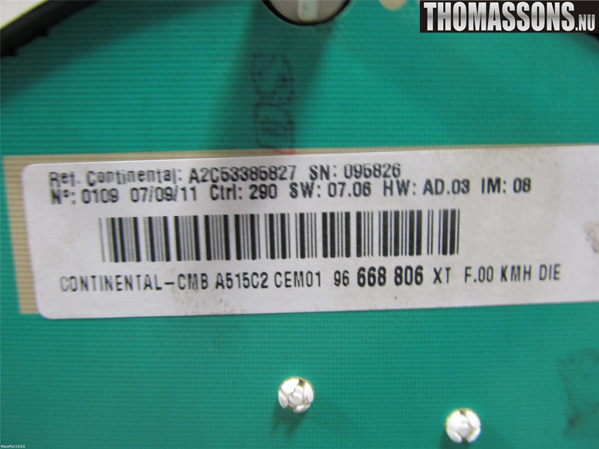 Citroen C3 10-17 Instrument Komb