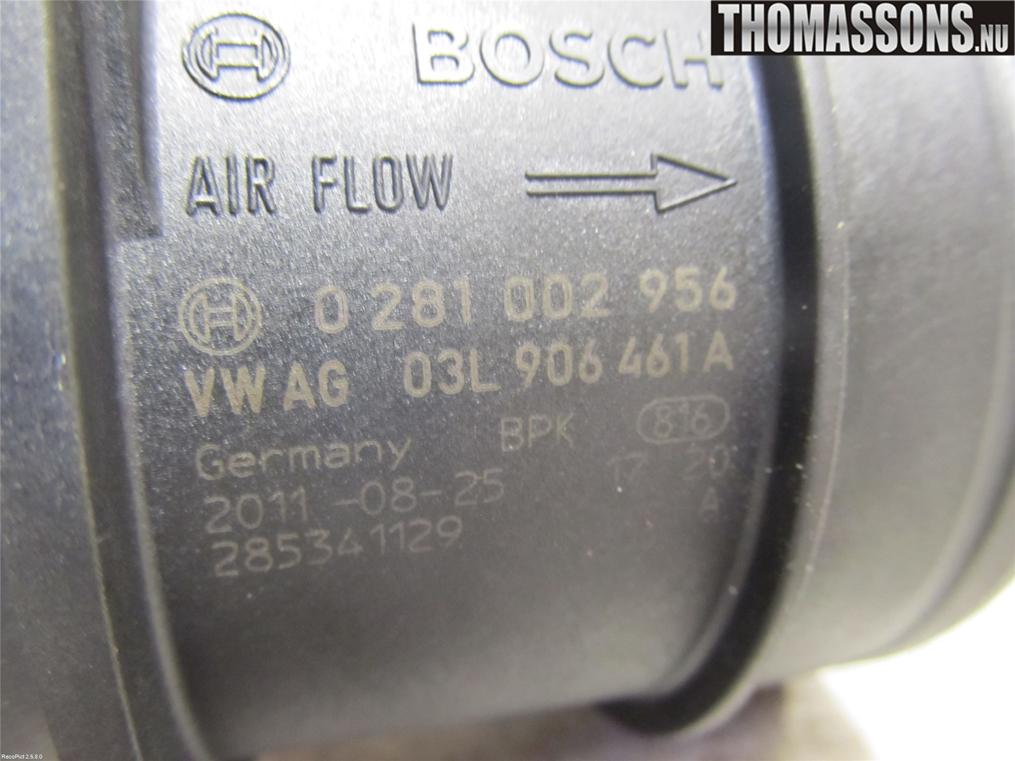 Volkswagen VW PASSAT 11-14 Injluftmassamätare