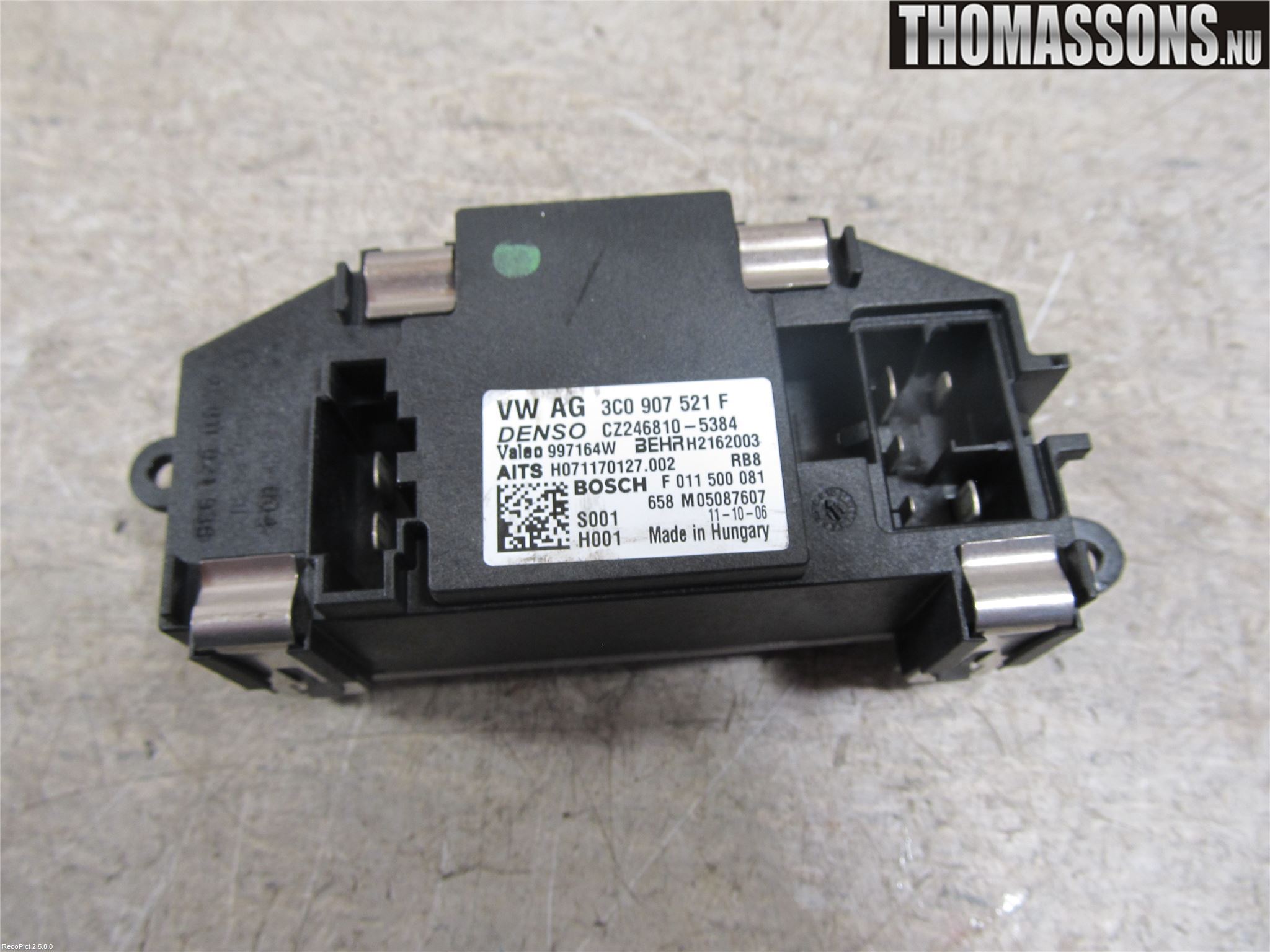 Volkswagen VW PASSAT 11-14 Värmefläktsmotstånd