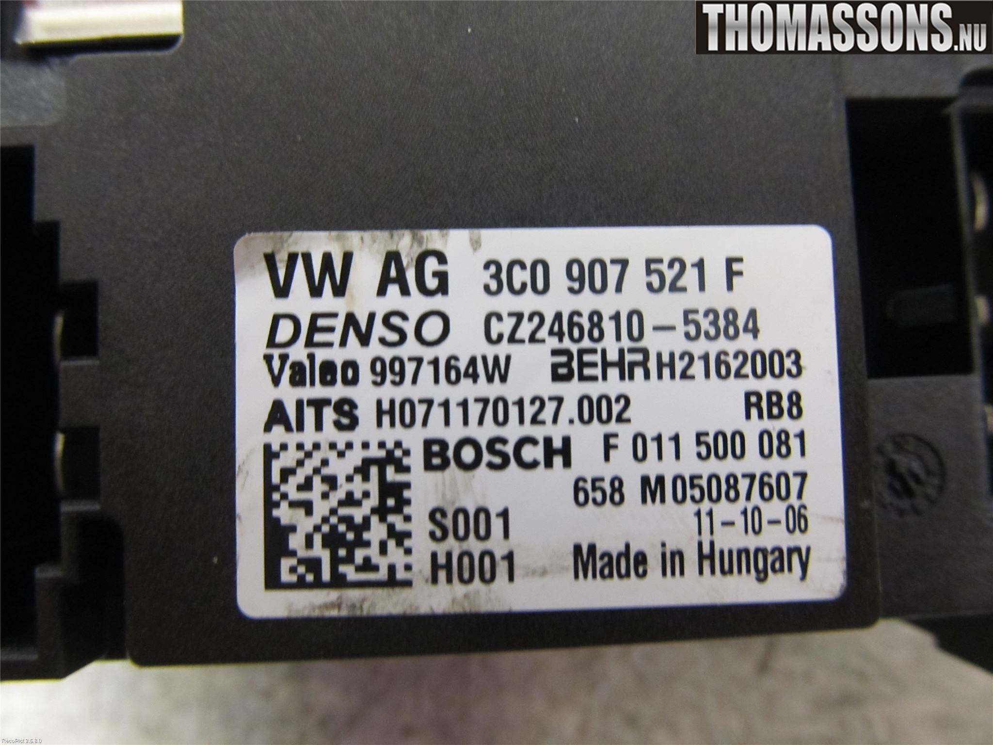 Volkswagen VW PASSAT 11-14 Värmefläktsmotstånd