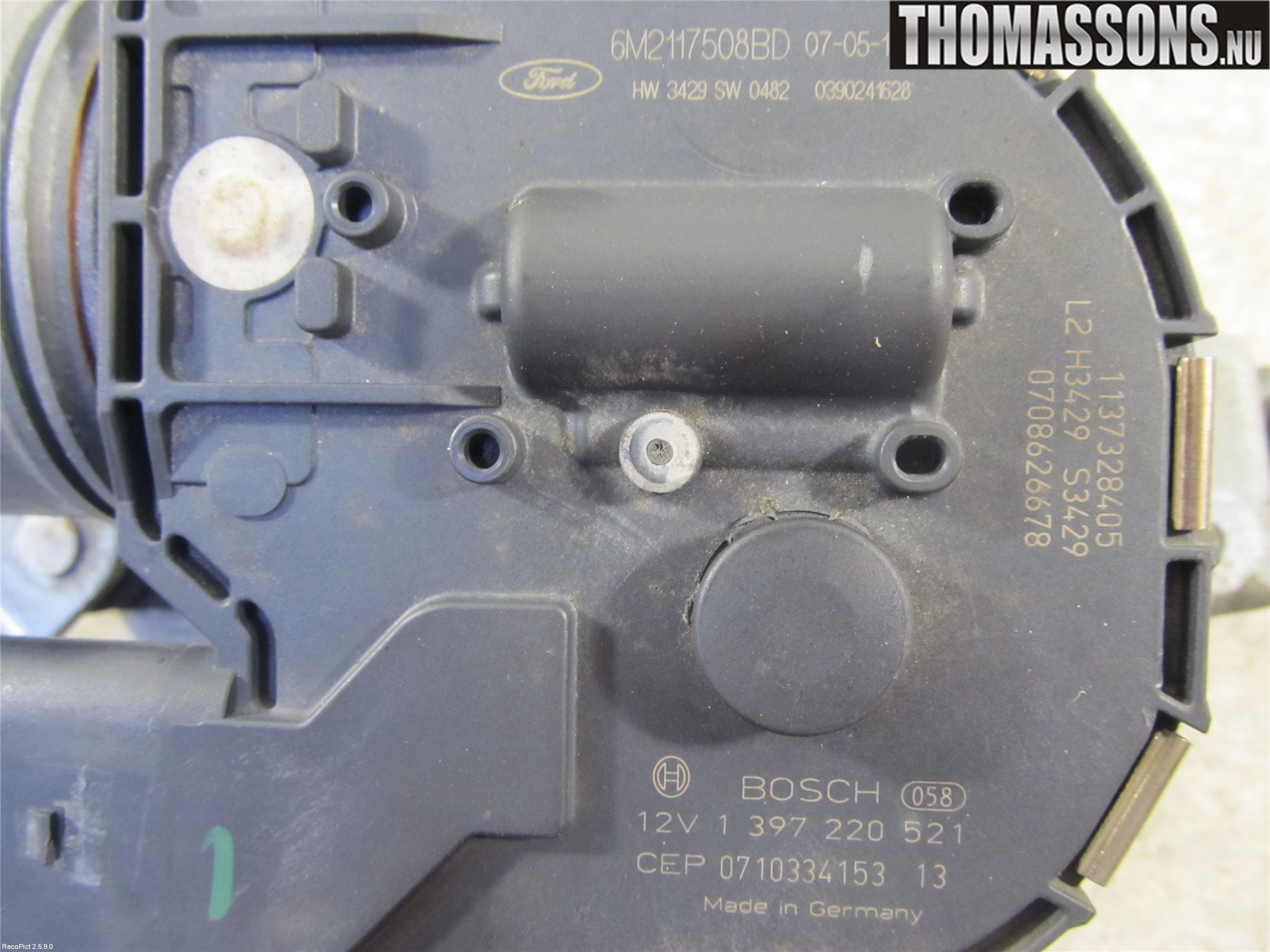 Ford S-MAX 06-15 Torkarmotor Vindruta