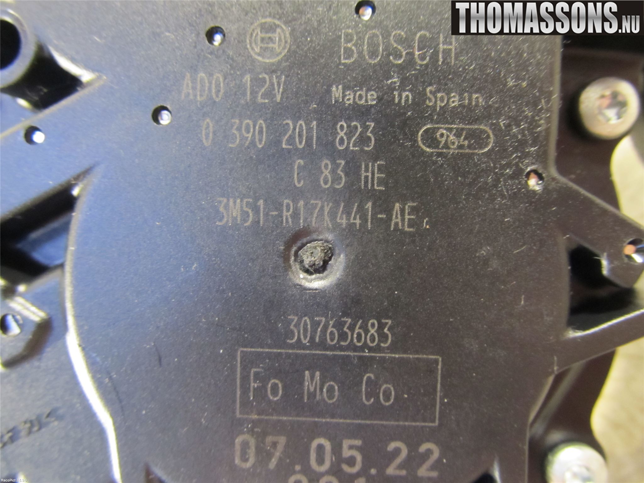 Ford S-MAX 06-15 Torkarmotor Baklucka