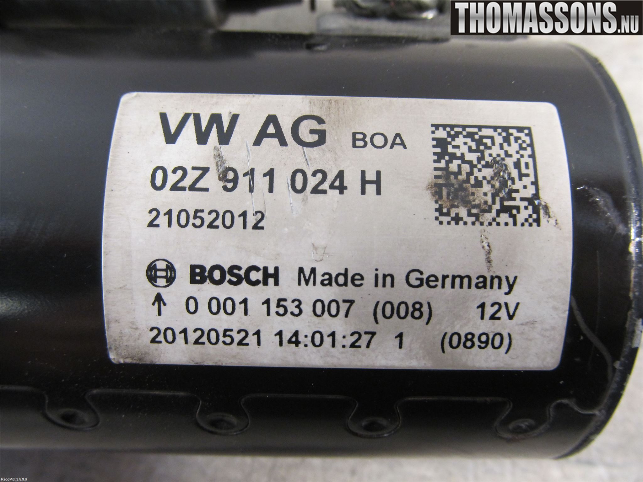 Volkswagen VW GOLF VI 09-13 Startmotor Diesel