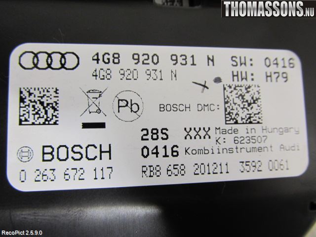 Audi A6/S6 4G 11-18 Instrument Komb
