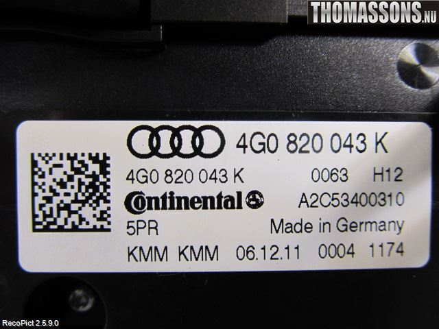 Audi A6/S6 4G 11-18 Ac Styrenhet Ac Manöveren