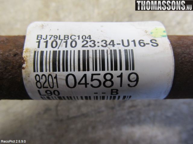 Dacia SANDERO 09-13 Drivaxel Fram Höger