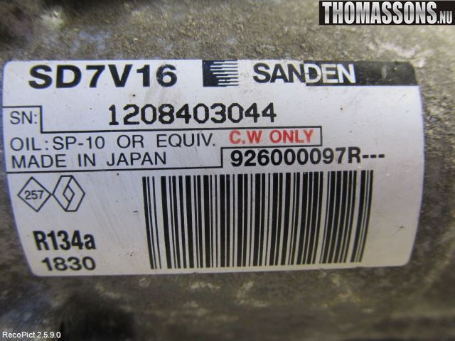 Dacia SANDERO 09-13 Ac Kompressor