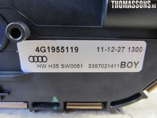 Audi A6/S6 4G 11-18 Torkarmotor Vindruta