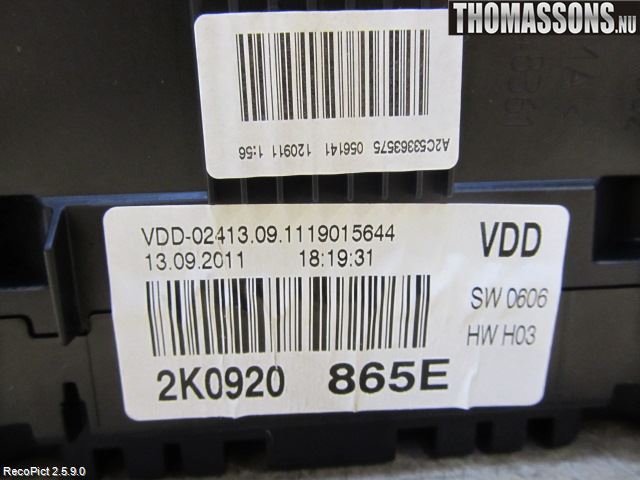 Volkswagen VW CADDY 11-15 Instrument Komb