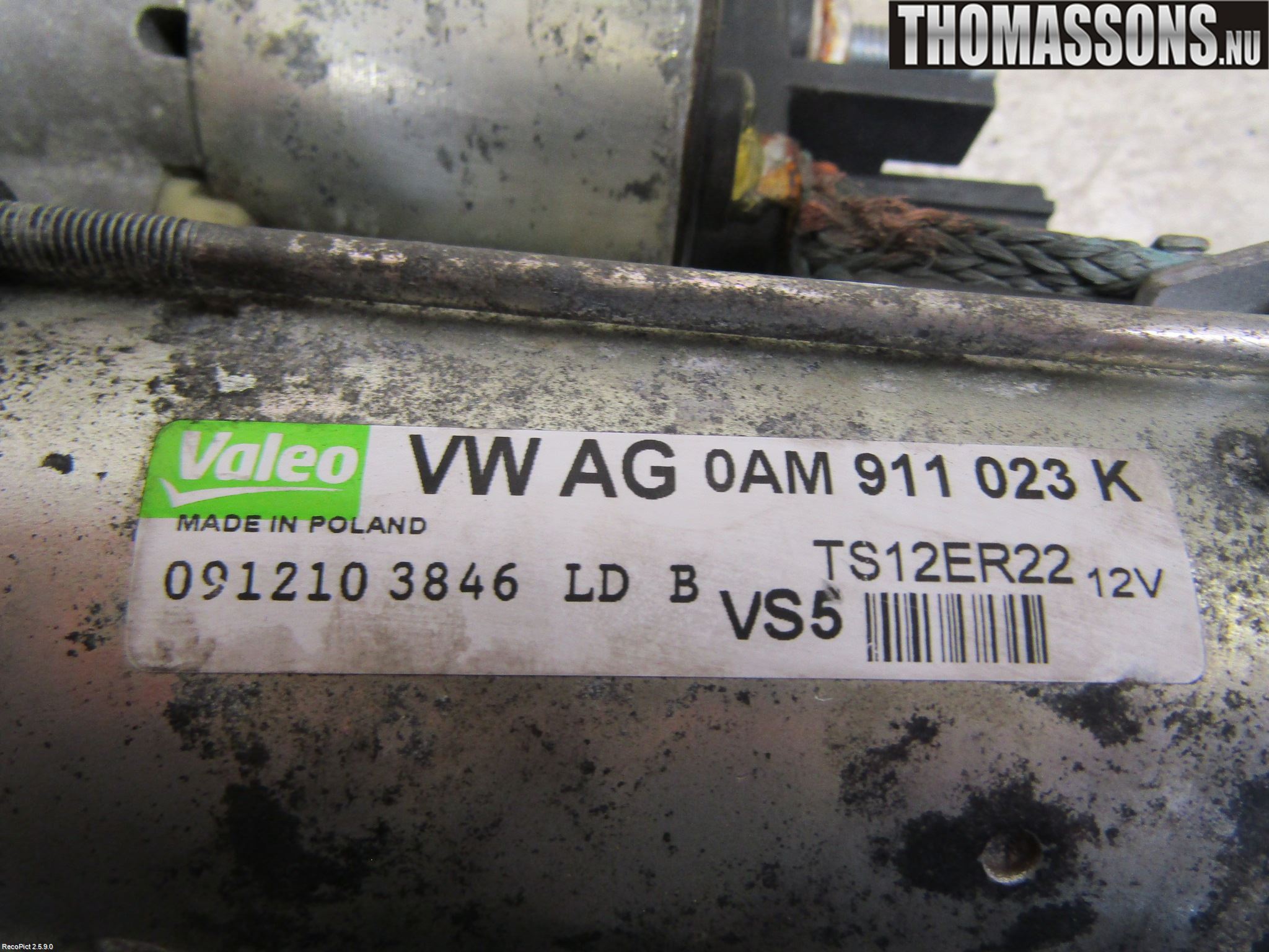 Volkswagen VW TOURAN 10-15 Startmotor