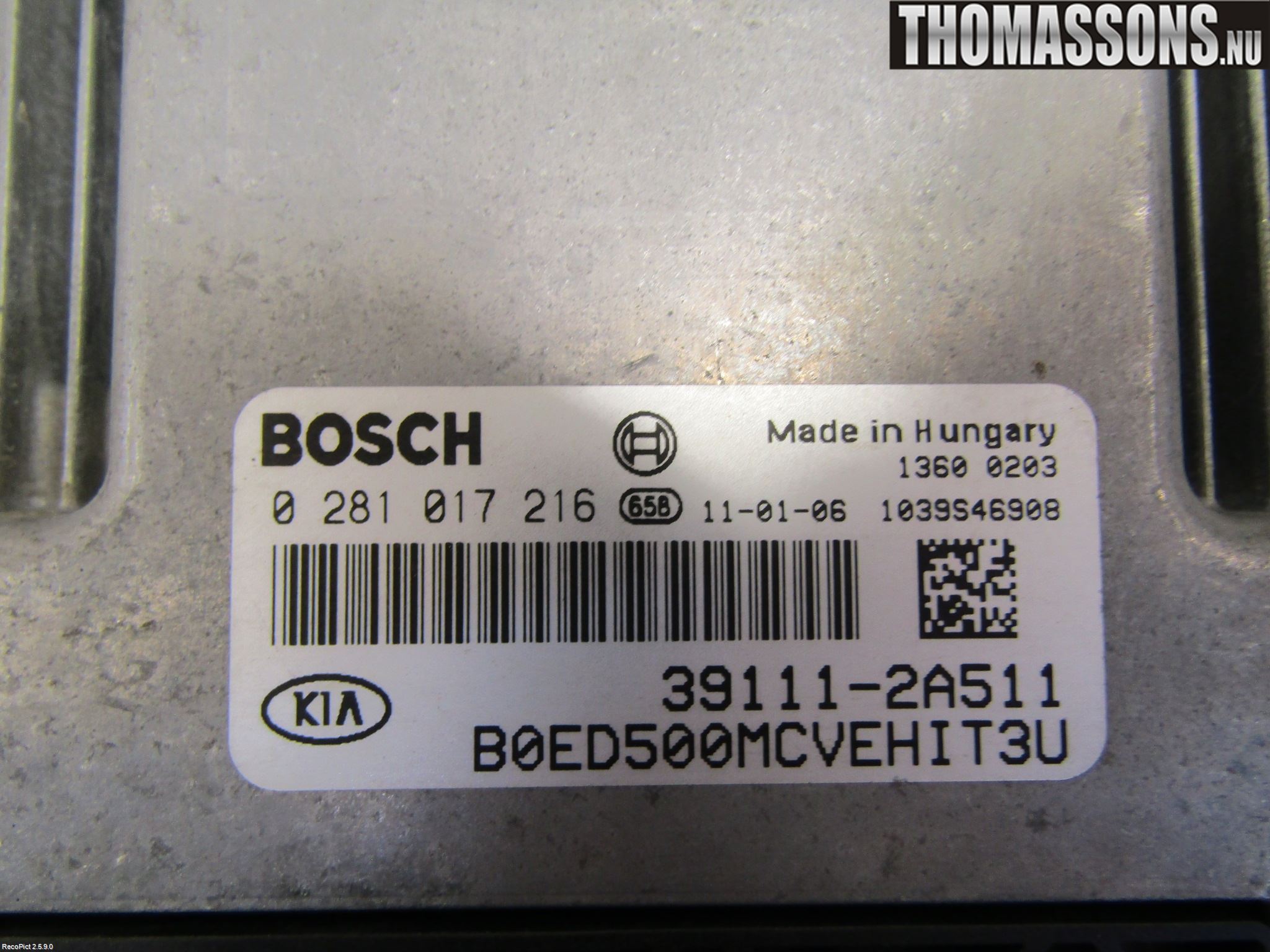 Kia CEED 06-12 Styrenhet Inspump Diesel